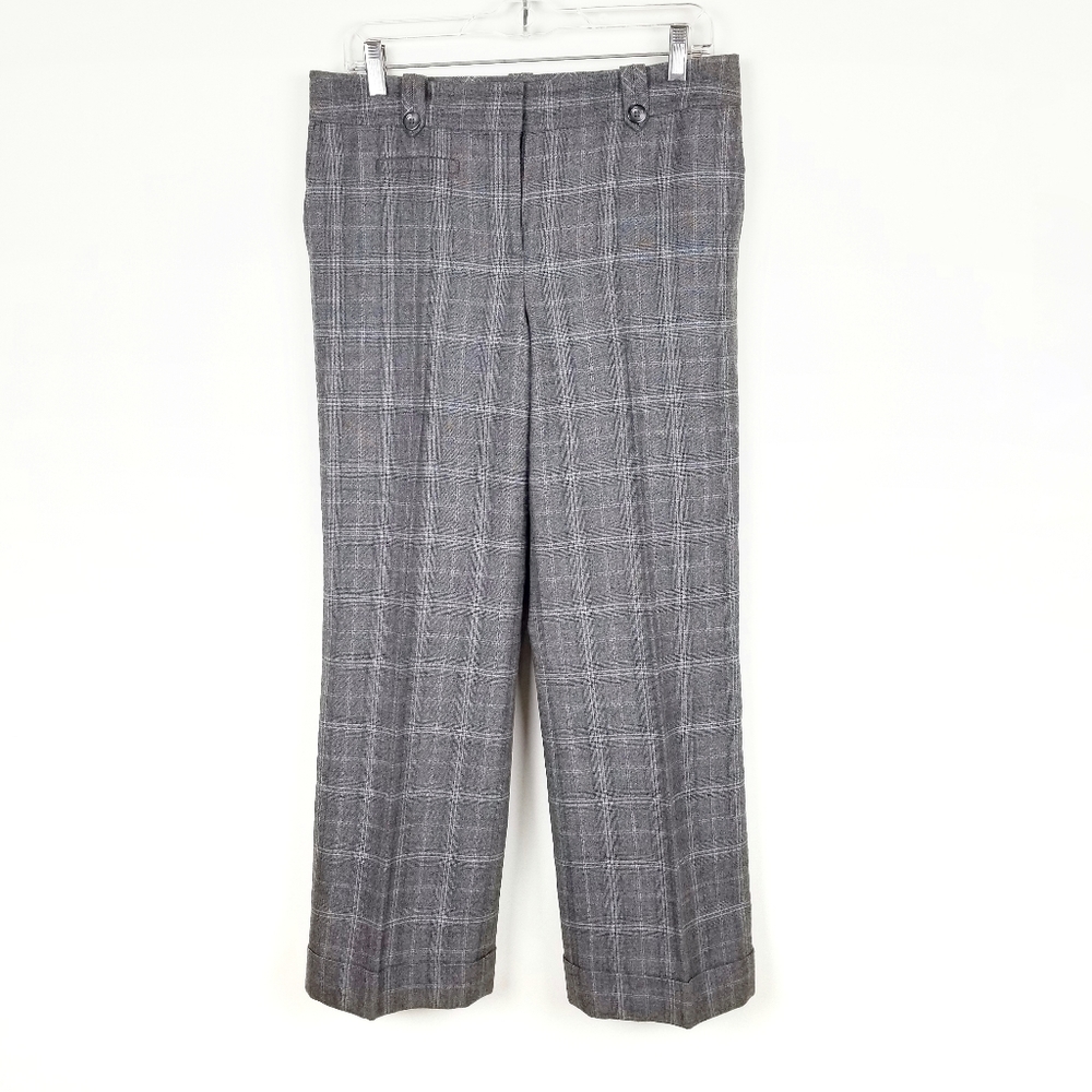 ANN TAYLOR Margo Wool Plaid Pants Size 8P
